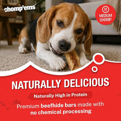 CHOMP 'EMS Ruffin' It 21000 Purehide Bars Dog Chew, 6.35 oz