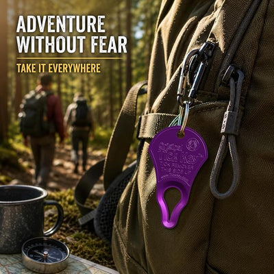 The Original Tick Key - Tick Detaching Device - Portable, Safe and Highly Effective Tick Detaching Tool (Purple)