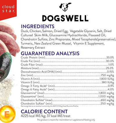 Dogswell Lifestage Senior Treats Mini Soft Strip Duck, 4oz. Bag