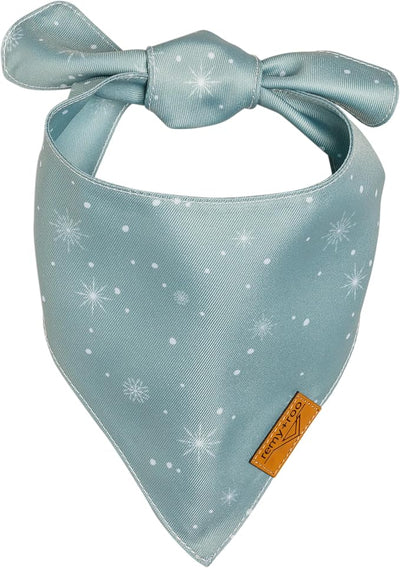 Remy+Roo Dog Bandanas - 2 Pack | Wonderland Christmas Dog Bandanas Set | Premium Durable Fabric | Patented Shape Bandanas for Dogs (Wonderland, Small)