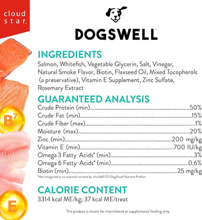 Dogswell Skin & Coat Jerky Dog Treats, Salmon, 10 oz. Pouch