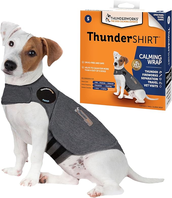 ThunderShirt for Dogs, Small, Heather Gray Classic - Dog Anxiety Relief Calming Vest