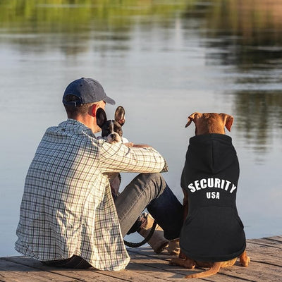 Dog Sweaters for Large Dogs Security Hoodie Warm Cozy Brushed Fleece Interior Clothes Sweatshirt with Pocket Dog Hoodie for Large Dogs(XL)