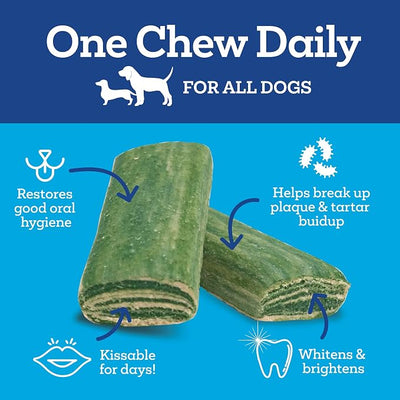 Vetality Brush Free Daily Dental Care Chews for Dogs | Cleans Teeth and Freshens Breath | 30 Count | B.E.S.T. Complex Provides Complete Oral Cleaning and Tartar Control (Pack of 3)