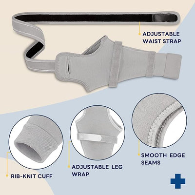 Dog Sleeve for Rear Legs to Stop Licking, Upgraded Recovery Sleeve for Hind Back Leg Wounds,TPLO, ACL Surgery, Light Comfortable Cone Alternative, Right,XS, Grey