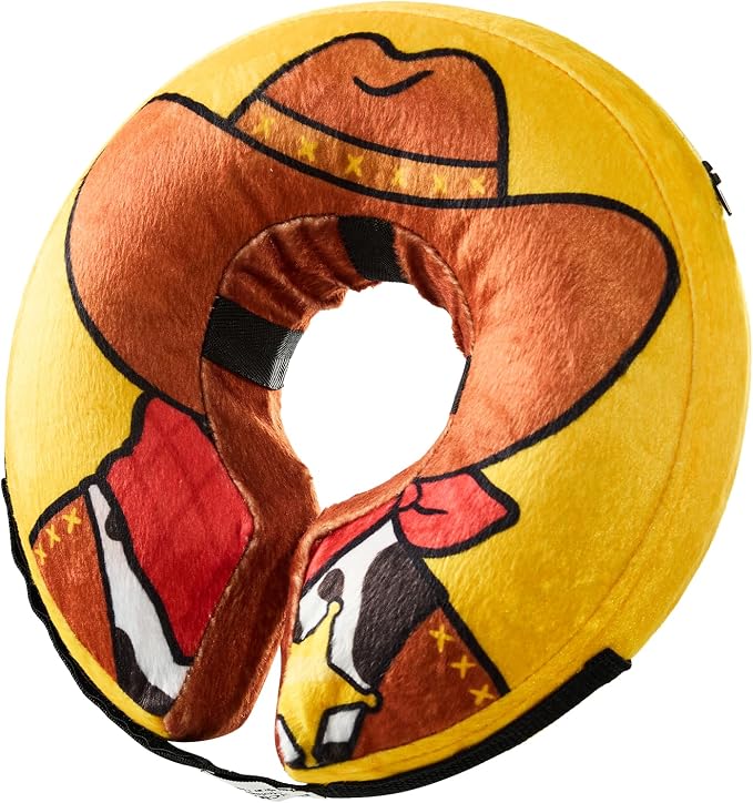 BENCMATE Inflatable Dog Cone Collar Alternative, Soft Dog Cone for Small Medium Large Dogs and Cats, Neck Recovery ECollar Donut Collar After Surgery (Medium, Cowboy)