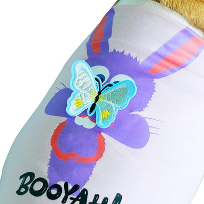 iChoue American Bully Shirts for Dogs Cartoon Bunny Print Clothes Easter Outfits Costumes Rabbit Vests Cotton Tank Tops Pitbull English Bulldog - Pink/XLarge