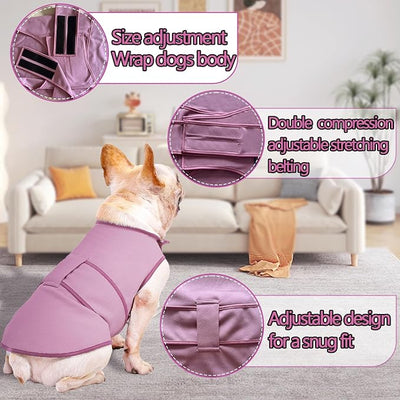 Dog Anxiety Vest Calming Jacket for Small Medium Large Dogs, Dog Shirt Wrap for Indoor Outdoor Fireworks, Thunder, Travel, Separation