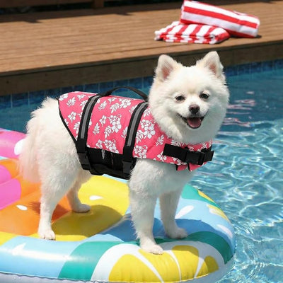 Doglay Dog Life Jacket with Rescue Handle, Dog Life Vest for Swimming Boating, Adjustable Reflective Puppy Swim Vest with Superior Buoyancy for Small Medium Large Dogs