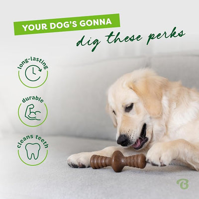 Benebone Zaggler Rolling Dog Chew Toy for Aggressive Chewers, Real Chicken, Made in USA, Small