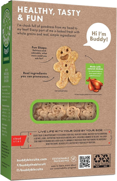 Buddy Biscuits Teeny Crunchy Dog Treats, Roasted Chicken, 8 oz. Box