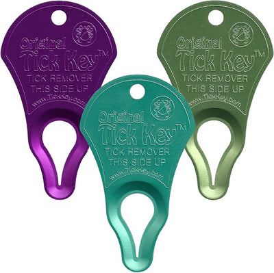 The Original Tick Key - Tick Detaching Device - Portable, Safe and Highly Effective Tick Detaching Tool 3 Pack (Assorted)
