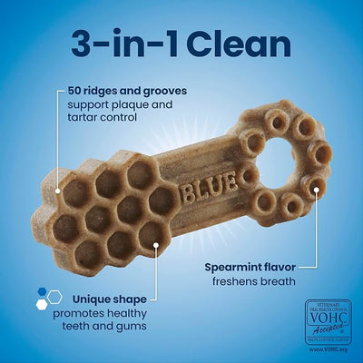 Blue Buffalo Large Dental Chews Bundle, Natural Dog Treats Enhanced with Vitamins, Minerals, and Other Nutrients, Four 22 oz. Bags