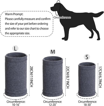 Quiet Ears for Dogs, 1 Piece Dog Calming Hoodie Cat Anxiety Relief Ear Wrap, Pet Noise Ear Protection for for Barking Bathing Grooming, Warm Winter Ear Scarf(Grey, Large)