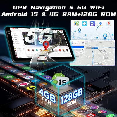 Car Radio for Dodge Charger Magnum 2005-2007 with Carplay and Android Auto | [4+128G] NHOPEEW Android Car Stereo 9 Inch Incell Touchscreen, GPS, 5GHz WiFi, EQ Audio, SWC, Bluetooth + AHD Backup Camera