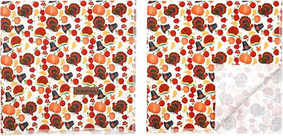 Lionheart glory Turkey Dog Bandanas Fall 1 Pack Washable Soft Dogs Scarf, Square Adjustable Girl or Boy Dog Bandanas for Small Dogs Holiday
