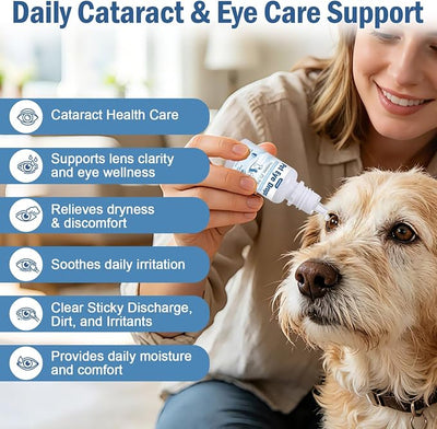 AETHER Cataract Eye Drops for Dogs – Improve Vision Clarity & Comfort, Preservative-Free, Natural Formula for Dogs