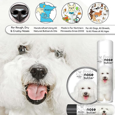 The Blissful Dog Bichon Frise Unscented Nose Butter, 2-Ounce