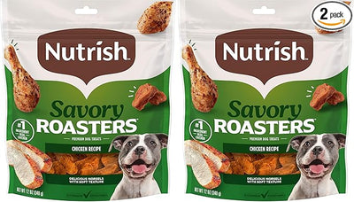 Nutrish Savory Roasters Chicken Recipe Premium Dog Treats, 12 oz. Pouch (Rachael Ray) (Pack of 2)