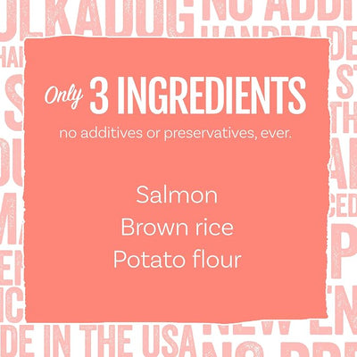 Polkadog Salmon Says Bone Shaped Dog Treats - Wild-Caught Salmon, Crunchy, All Natural, Limited Ingredient, Lean Protein & Omega-3 Rich Snacks for Dogs, Great for All Breeds, Made in USA - 7oz