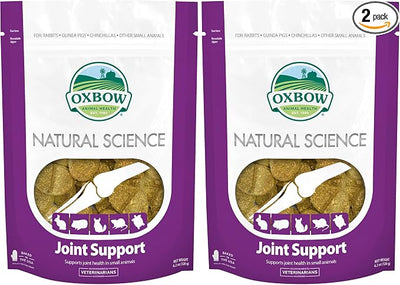Oxbow Natural Science Joint Support,Anti Inflammatory Supplement for Rabbit & Guinea Pig,Oxbow Timothy Hay,Made with Glucosamine,Turmeric,& Yucca,Made in USA,4.2 oz Bag,(Pack of 2)
