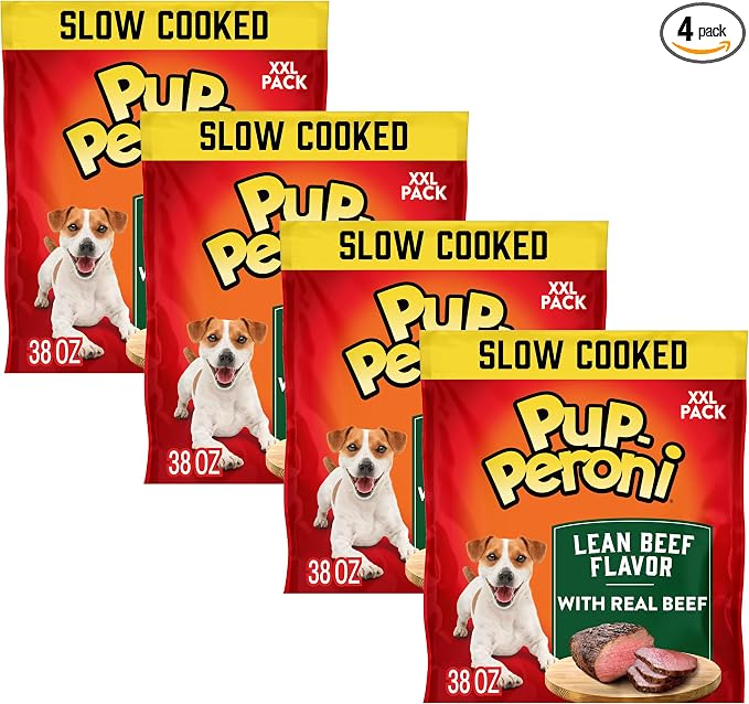 Pup-Peroni Lean Beef Flavor Dog Treats, 38 Oz. Bag (Pack of 4)
