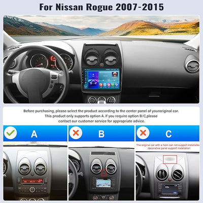 4G+64G Andriod Car Radio for Nissan Rogue 2007-2015 with CarPlay Android Auto 9 Inch Incell Touch Screen with GPS Navigation WiFi Backup Camera Mic