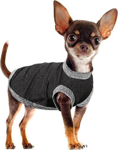 Chic Ion Polyester Dog Vest: Adorable Fashion Apparel for Small, Medium, and Large Breeds - Moisture-Wicking, Soft, Anti-Static, Durable, Easy-to-Clean Shirt - Black 4XL