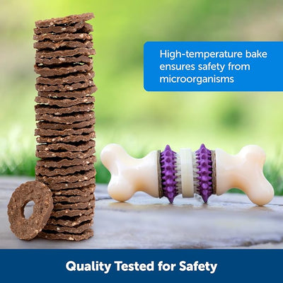 PetSafe Natural Rawhide Rings – Dog Toy Treat Ring Refills for Busy Buddy Dog Toys – Original Flavor – Small, Size A – 16 Rings