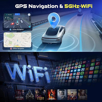【Android15/4+128G】 Car Radio for Honda Odyssey 2005-2010 with Wireless CarPlay/Android Auto,10.1" in-Cell Touchscreen car Stereo with 5Ghz-WiFi Mirror Link FM/RDS Radio GPS Bluetooth AHD Camera