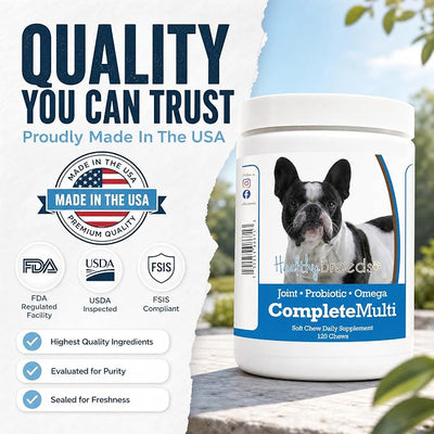 Healthy Breeds French Bulldog All in One Multivitamin Soft Chew 120 Count