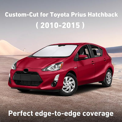 EcoNour Windshield Sunshade Compatible for Toyota Prius Hatchback 2010-2013 2014 2015, (Not for Prius C or Prius V) Sun Visor for Front Window Sun Shade Cover, UV Heat Protector, Car Accessories