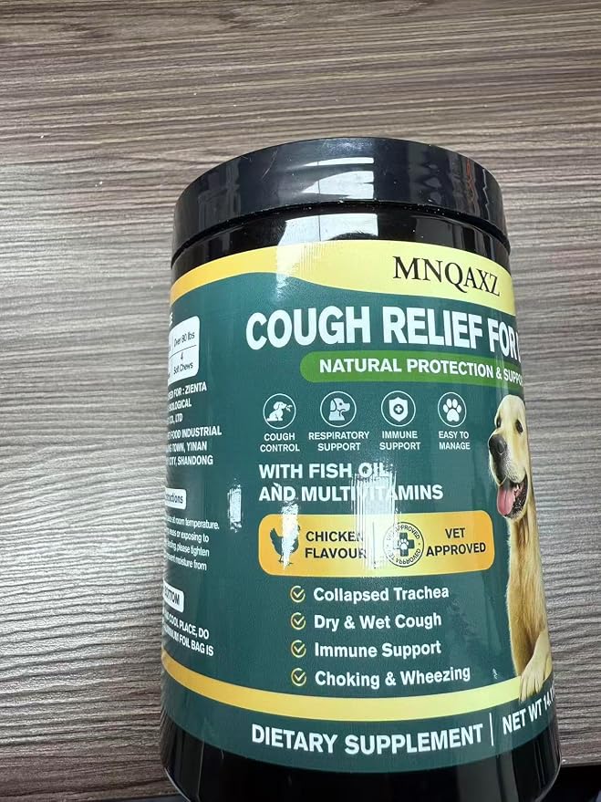 Dog Cough Relief Chews,Kennel Coughing Treatment,Natural Herbal Formula, Relief for Cough and Breathing Discomfort-100% Natural Respiratory Support,Safe Suppressant Treats