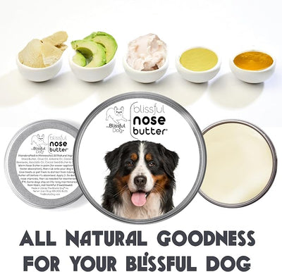 The Blissful Dog Bernese Mountain Nose Butter, Versatile Dog Nose Balm for Dry Nose, Handcrafted Nose Moisturizer, Easy-to-Apply Dog Essentials, Unscented, 2 oz.