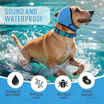 Dog Ear Muffs for Noise Protection, Soft Quiet Dog Ear Headband, Dog Ear Covers for Anxiety Relief, Calming No Flap Ear Wraps for Dog Hematoma Fireworks Thunderstorms Bathing Grooming
