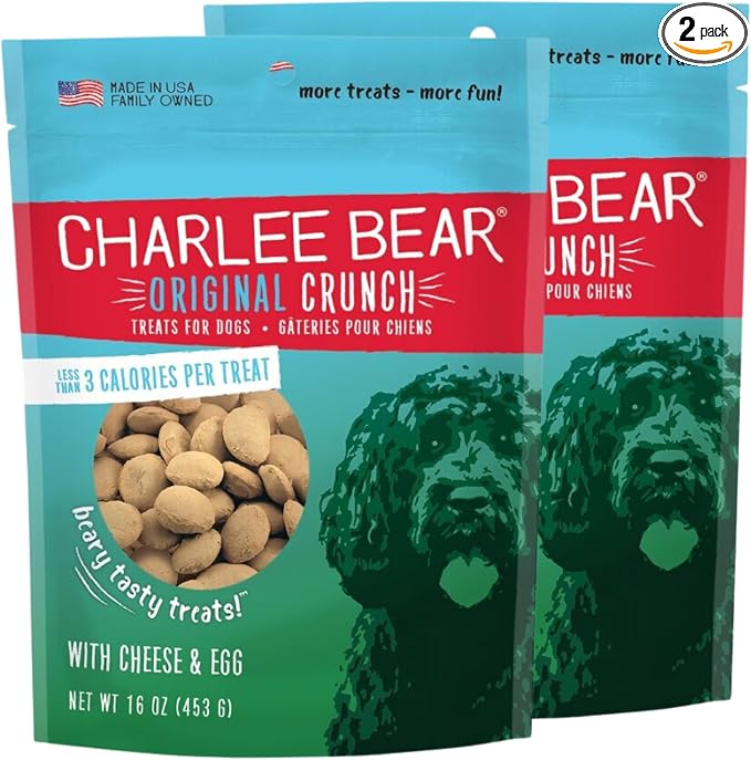 Charlee Bear Dog Treat with Cheese & Egg (2 Pack) 16 oz Each