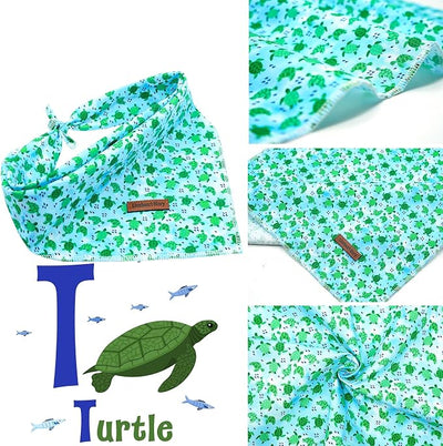 Lionheart Glory Dog Bandana - Blue, Soft Washable Square Bandana for Small to Large Dogs