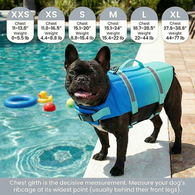 Doglay Dog Life Jacket, Life Vest for Swimming and Boating, Adjustable Puppy Life Jacket with Reflective Stripes, Superior Buoyancy Pet Swimming Vest for Small Medium and Large Dogs