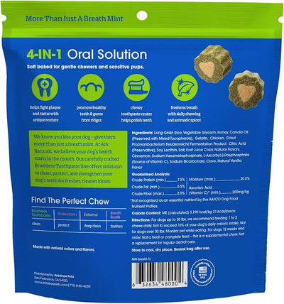 Ark Naturals Soft Brushless Toothpaste, Dog Dental Chews for Small Breeds, Freshens Breath, Unique Texture Helps Reduce Plaque & Tartar, 12oz, 1 Pack