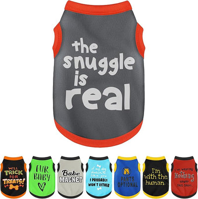 Elevate Your Pet's Seasonal Style with Playful Panache: with Adorable Beautifully Printed Dog Shirts Featuring Hilarious Printed Patterns for Airy Comfort in Summer and Fall Classic Series2 Small
