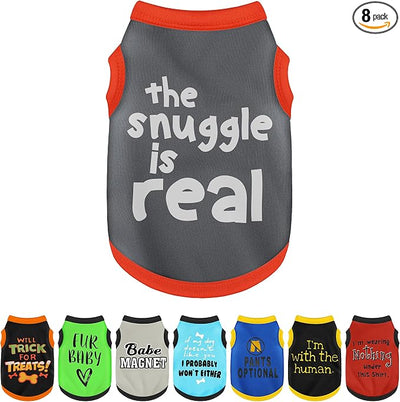 Elevate Your Pet's Seasonal Style with Playful Panache: with Adorable Beautifully Printed Dog Shirts Featuring Hilarious Printed Patterns for Airy Comfort in Summer and Fall Classic Series2 Medium