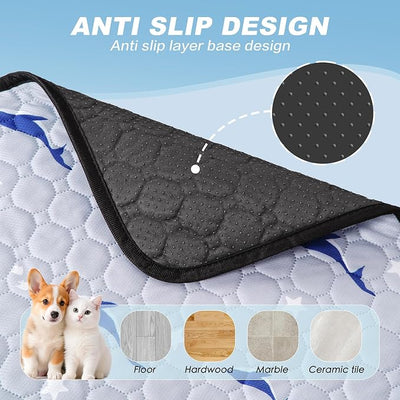 Washable Pee Pads for Dogs, 2 Pack Puppy Pads, Super Absorbent & Leakproof with Anti-Slip Bottom for Dog Training, Crates, Car, Pet Pee Pads, and Furniture Protection,36"x41"