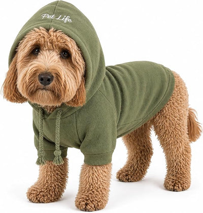 Pet Life ® Premium Ultra-Soft Year-Round Machine Washable American Classic Breathable Cotton Hooded Dog Sweater Pet Hoodie