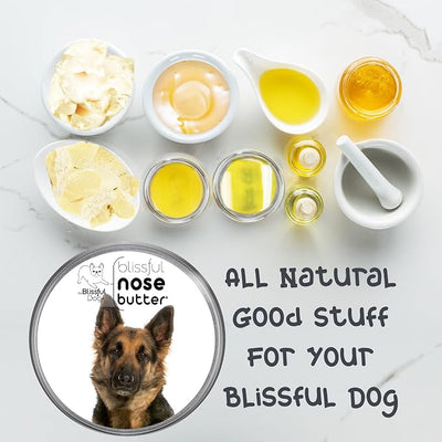 The Blissful Dog German Shepherd Nose Butter, Versatile Dog Nose Balm for Dry Nose, Handcrafted Nose Moisturizer, Easy-to-Apply Dog Essentials, Unscented, 2 oz.