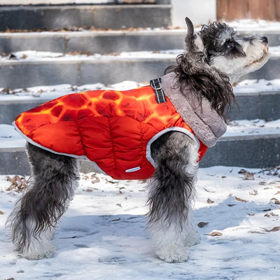CuteBone Waterproof Thick Dog Winter Coat Doggie Jacket Warm Pet Clothes Comfortable Puffer Dog Vest for Small Medium Large Dogs with Harness Hole YRFN20L