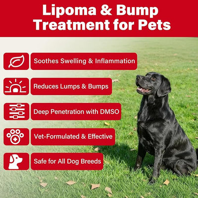 Lipoma Treatment for Dogs & Cats, Dog Balm with Castor Oil, DMSO Cream, Support Joint Comfort with Natural Ingredients, Reduce Bumps, Promotes Healthy Tissue & Skin, Safe for All Breeds-60g