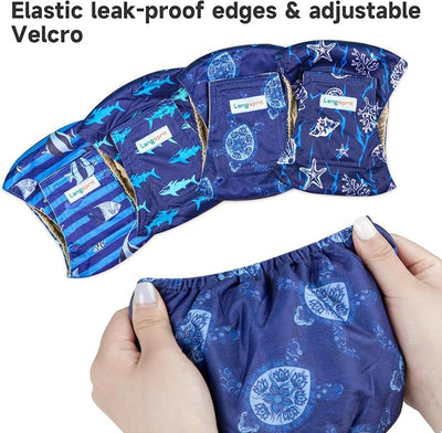 Male Dogs Diapers Belly Bands(4Pack), Washable Reusable Male Boy Doggy Wraps Panties for Doggie Puppy Pooping Potty Training Incontinence Marking Pañal para Perro X-Large
