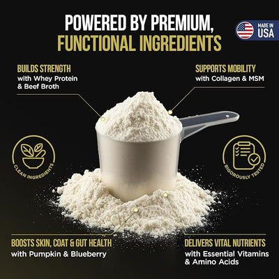 (5 Pounds) - 302 Servings of Dog Weight Gainer - Weight Gain Supplements for Dogs - Canine and Dog Muscle Builder - Made in The USA