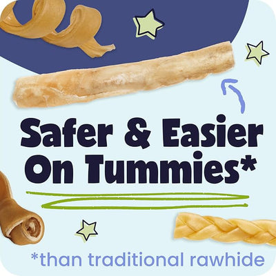 Pawstruck All Natural 11-12" Roasted Collagen Sticks for Dogs – Low Odor & Long-Lasting Bully Stick & Rawhide Alternative, Single Ingredient, Vet Approved – 5 Count (Pack of 2)
