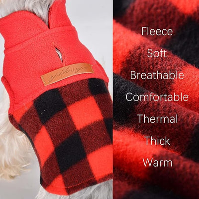 Dog Sweaters for Small Dogs Girl Boy Fleece Puppy Sweater Warm Soft Pet Holiday Clothes for Small Cats Dogs Chihuahua Sweatshirt, XS, Red